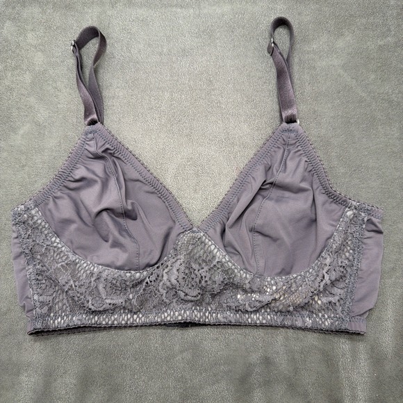 Fortnight Other - Anthropologie X FortNight Mira Long-line Bralette Grey Size 32C